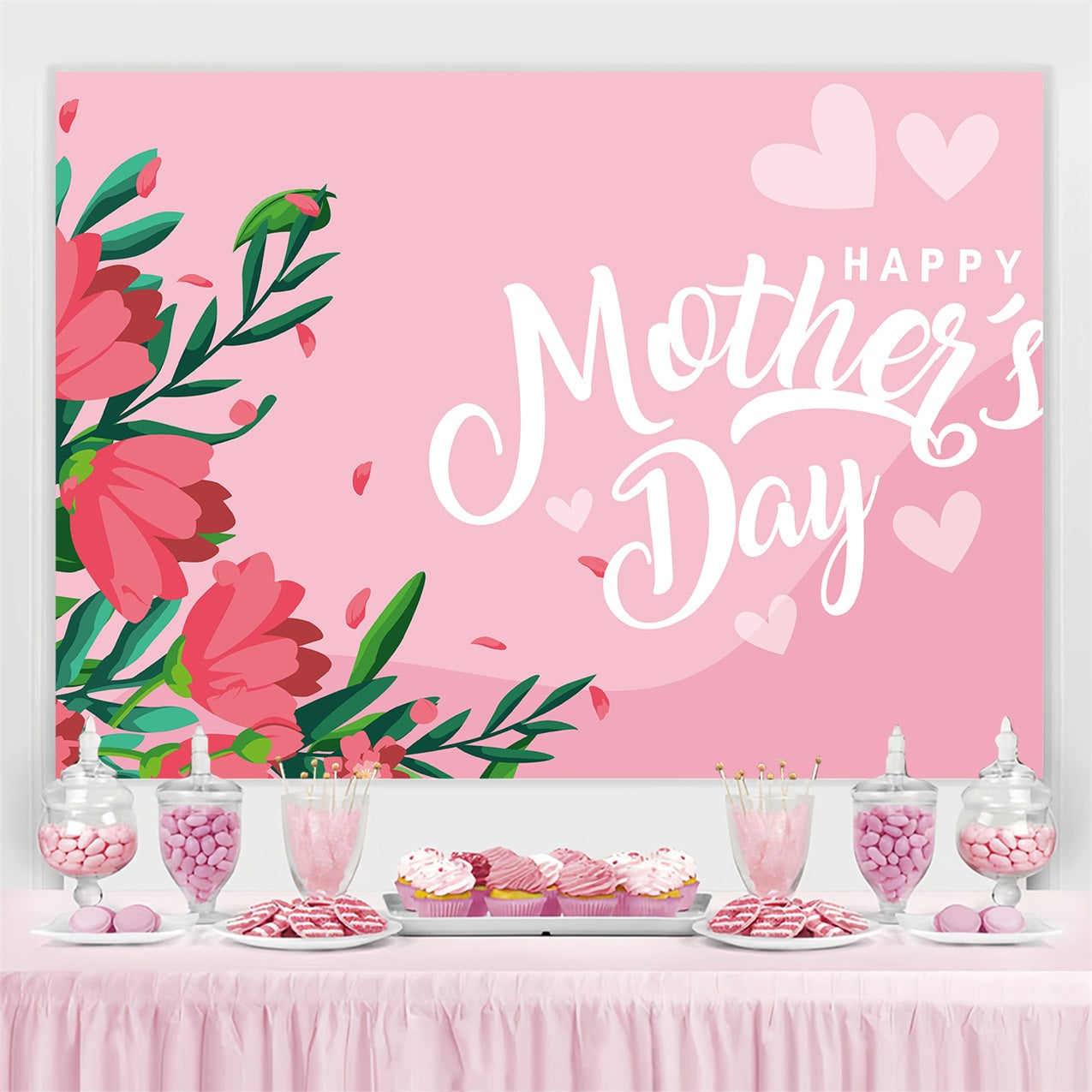 Muttertags-Hintergrundbild Personalisierbar Romantische Blüte CJJ3-188