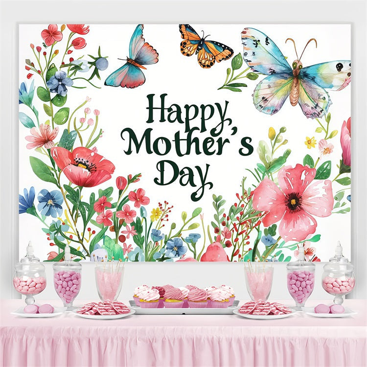 Muttertags-Hintergrundbild mit Blumenschmetterling Mama CJJ3-205