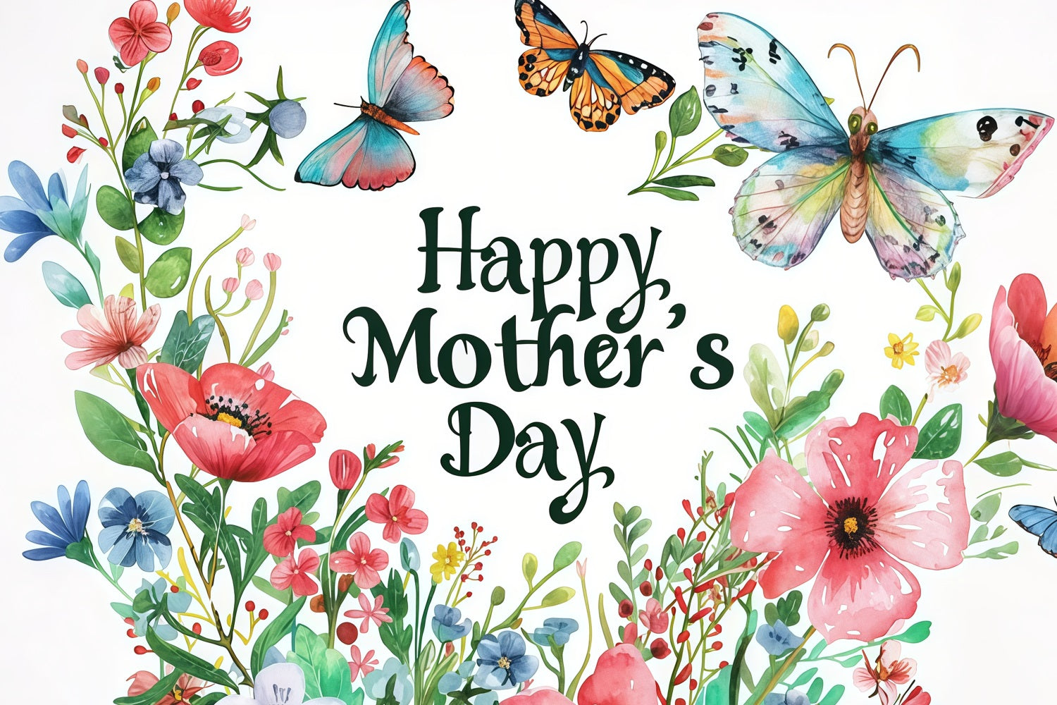 Muttertags-Hintergrundbild mit Blumenschmetterling Mama CJJ3-205