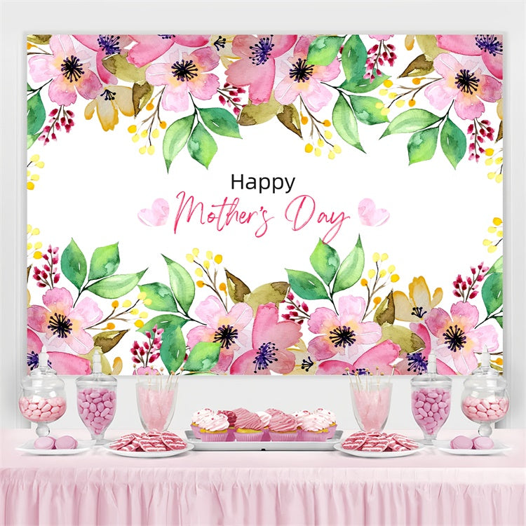 Muttertag Backdrops Anmutige Aquarellblume Individueller Backdrop GTY3-229