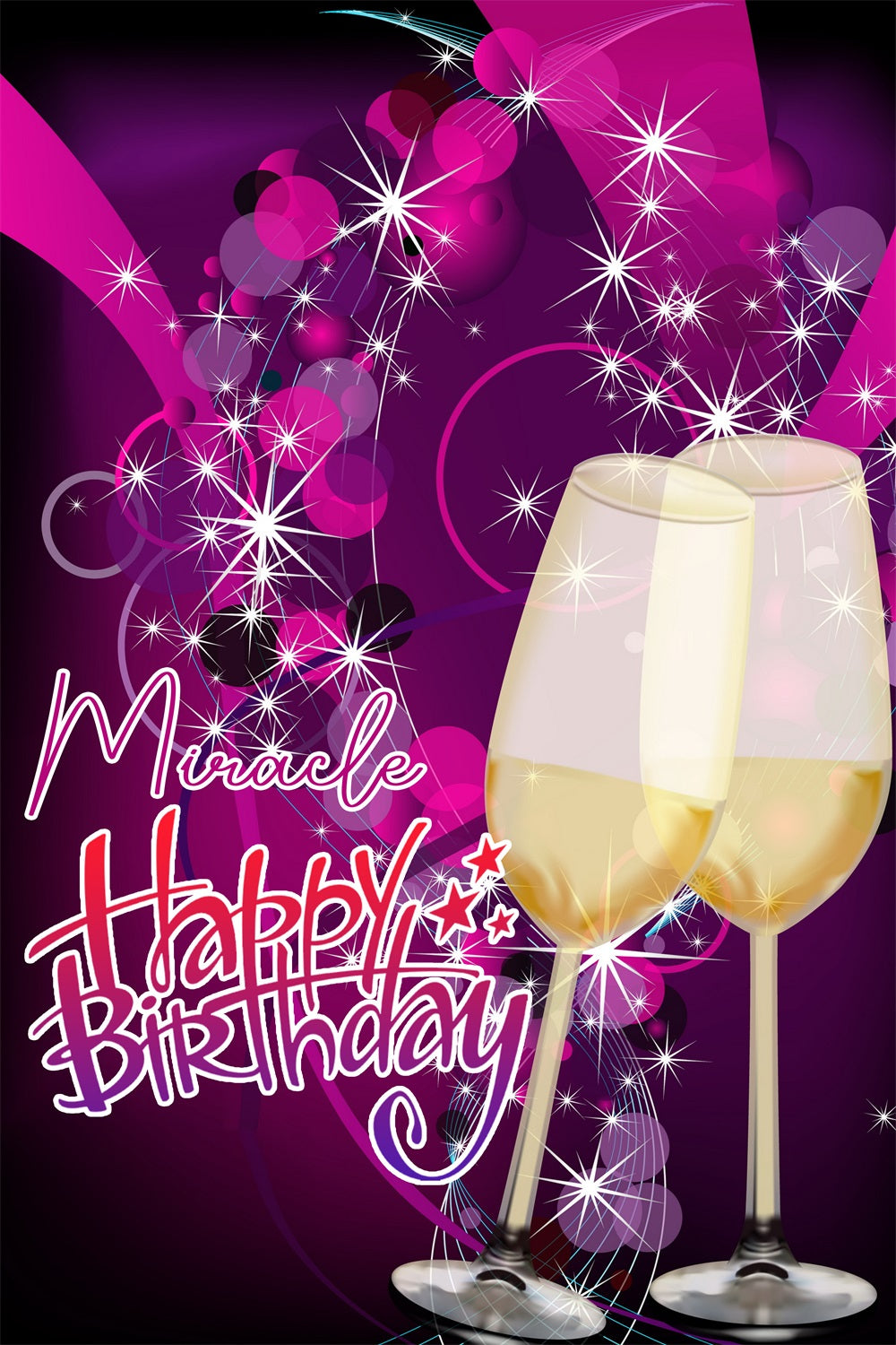 Personalisierte Backdrop für Geburtstag Lila Glitzer Toast Party Backdrop GTY3-255