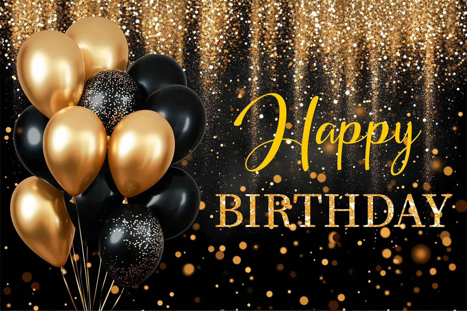 Happy Birthday Backdrop Funkelnder Ballon Personalisierte Backdrop GTY3-261