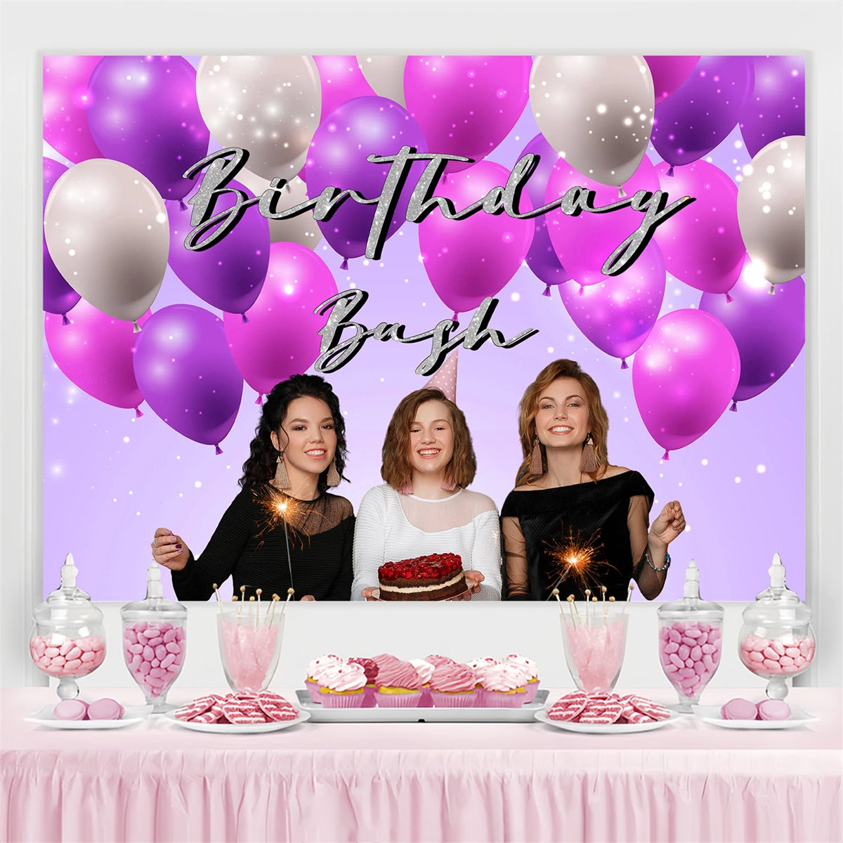 Personalisierte Geburtstag Backdrop Ballon Party Bash Backdrop GTY3-269