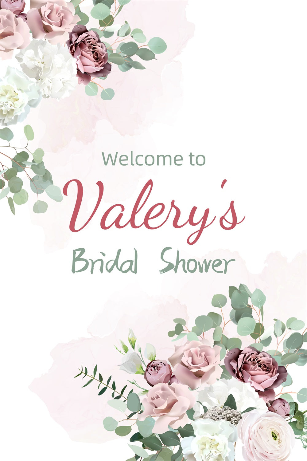 Hintergrund für die Brautparty Floral Elegant Personalisierter Hintergrund GTY3-272