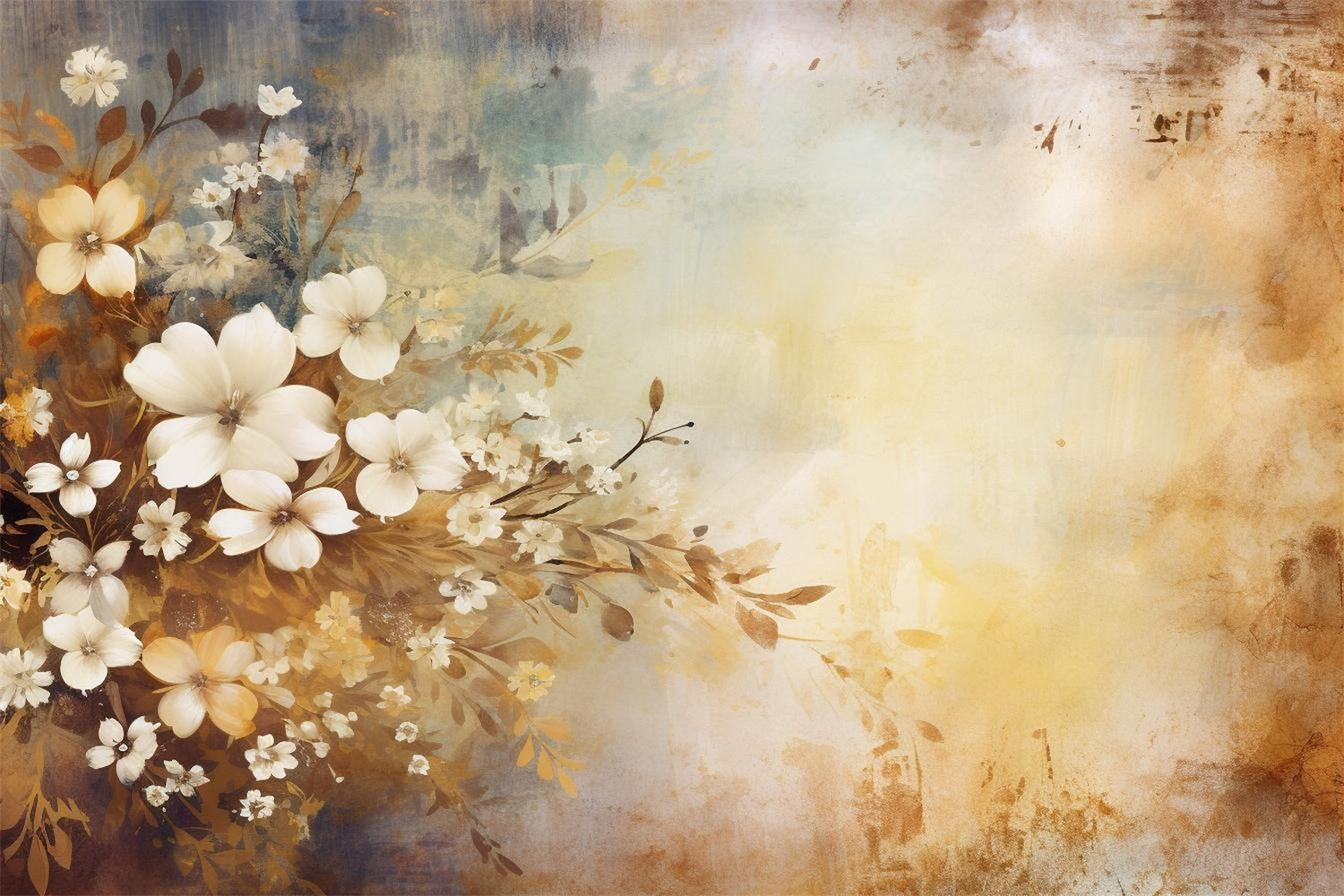 Headshot-Hintergrund Rustikale Floral Fade Hintergrund GTY3-347