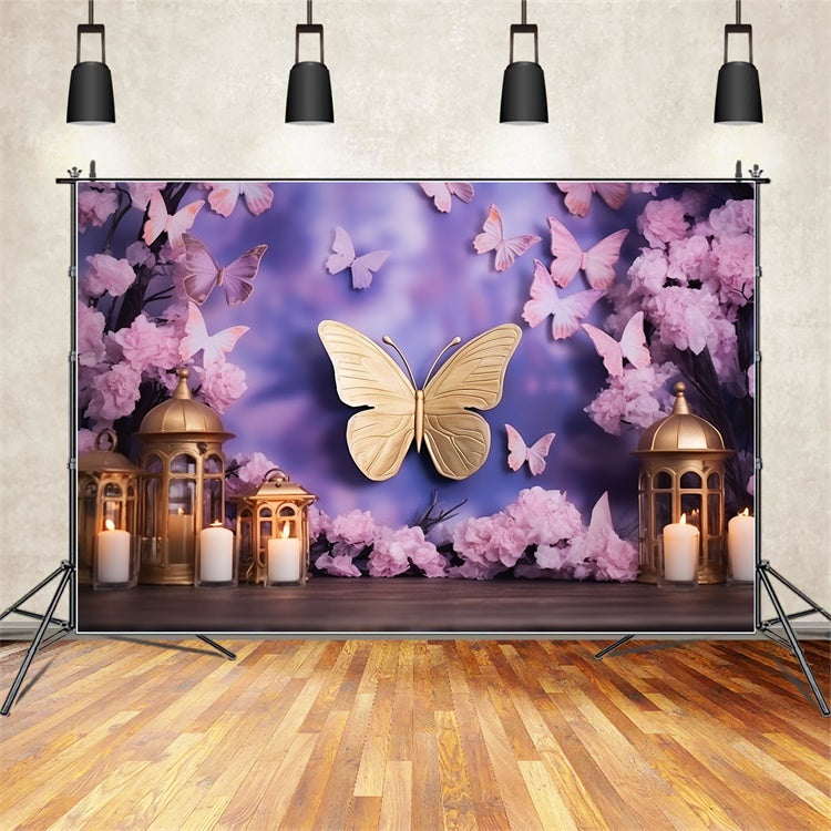 Sommer Backdrops Lila Schmetterling Glow Fantasy Backdrop GTY3-397