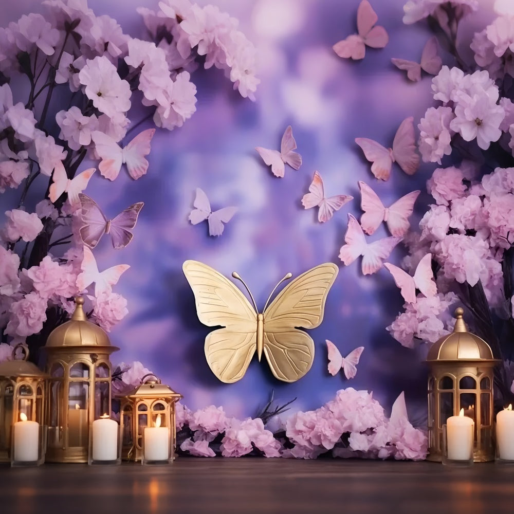 Sommer Backdrops Lila Schmetterling Glow Fantasy Backdrop GTY3-397