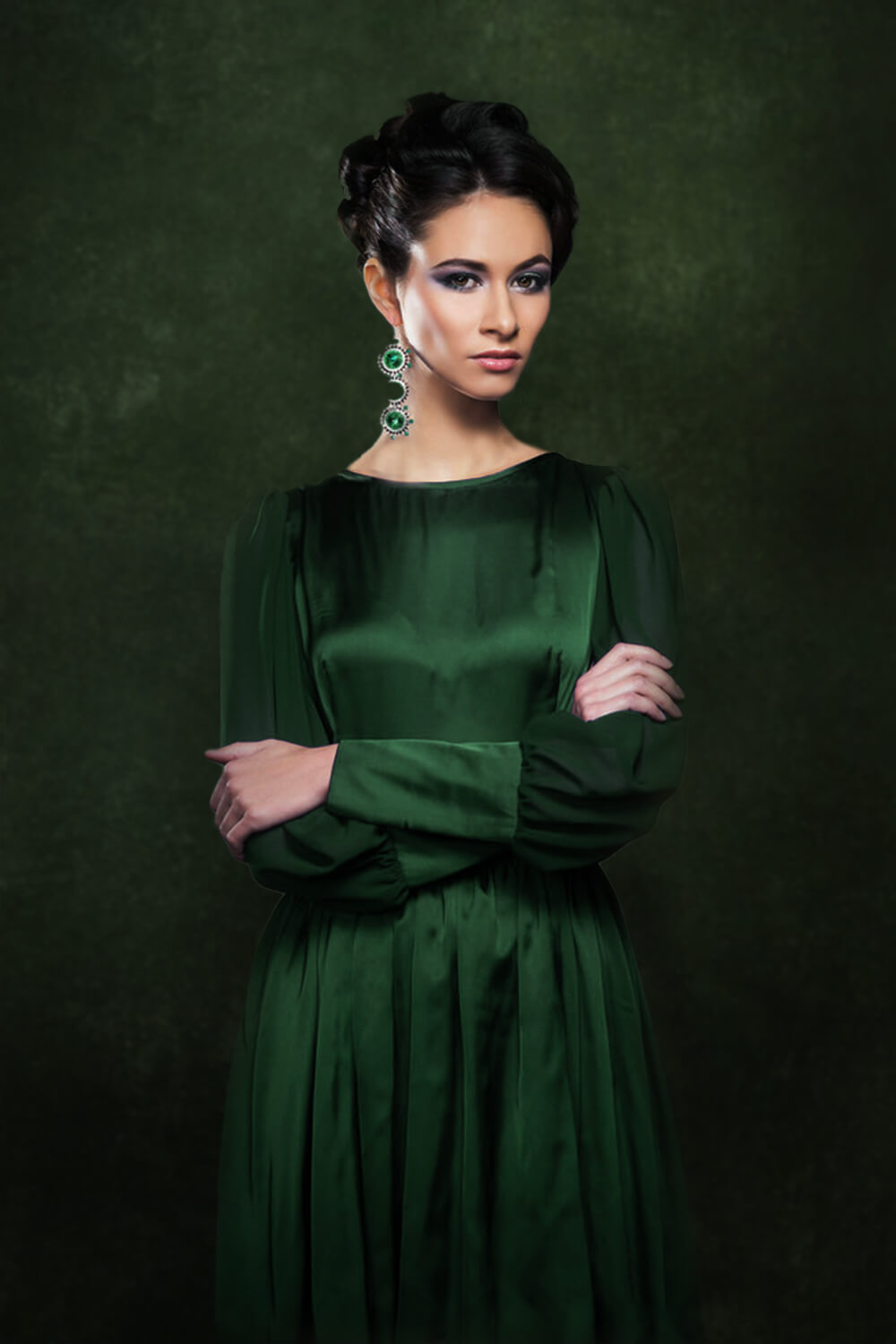 Grüne Zementwand Textur Portrait Hintergrund für Fotografen LV-861(NUR 1)