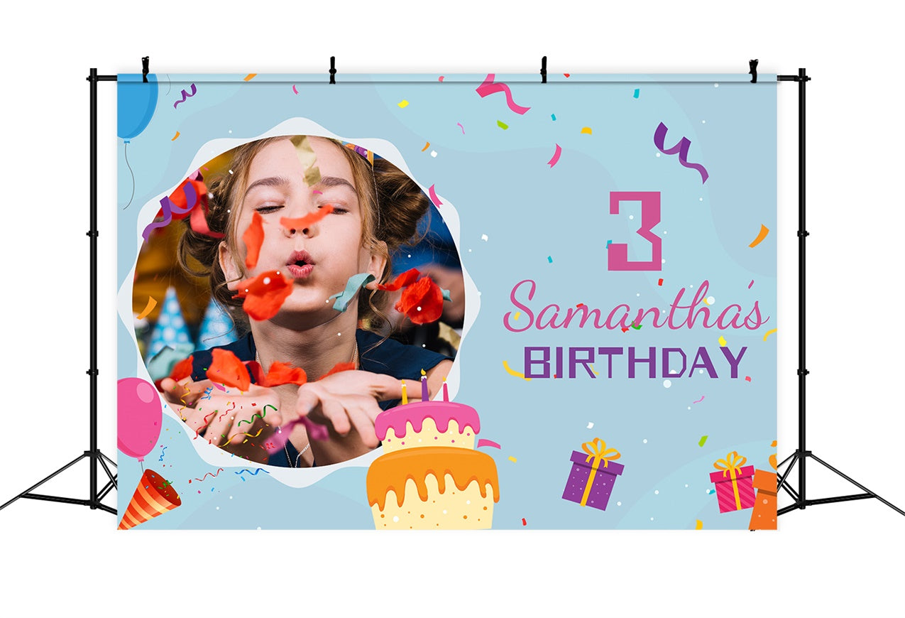Custom Birthday Backdrop Kuchen Konfetti Feier Backdrop LXX1-219