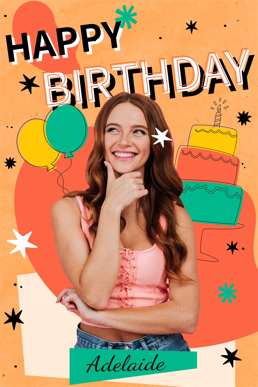 Custom Made Birthday Backdrops Bunte Luftballons Kuchen Backdrop LXX1-226
