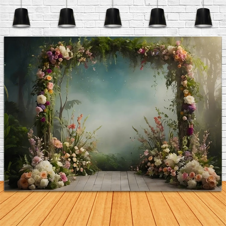 Haustier-Fotohintergründe Eleganter Blumenbogen-Hintergrund LXX1-251