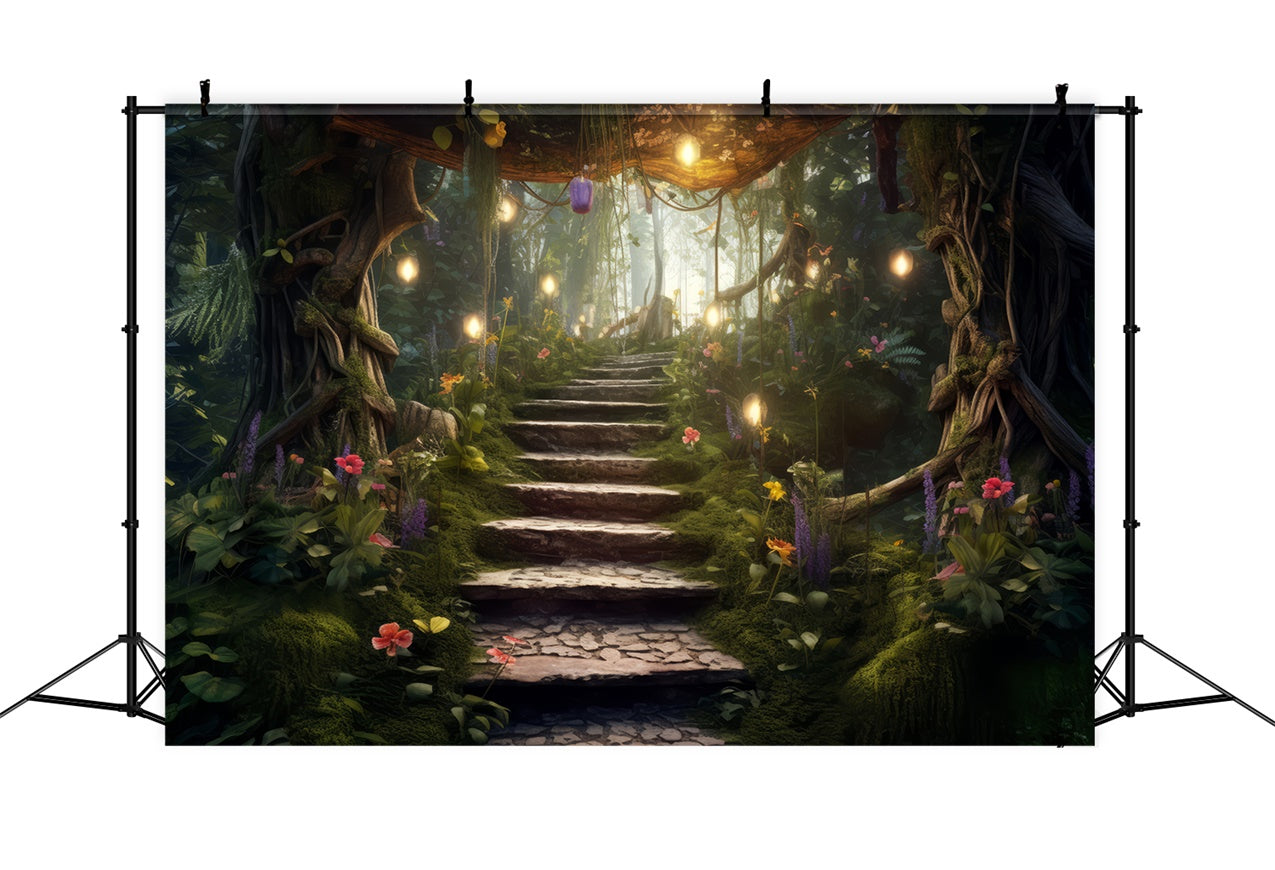 Backdrop Pet Enchanted Steps Feenwald Hintergrund LXX1-273