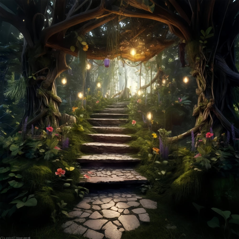 Backdrop Pet Enchanted Steps Feenwald Hintergrund LXX1-273