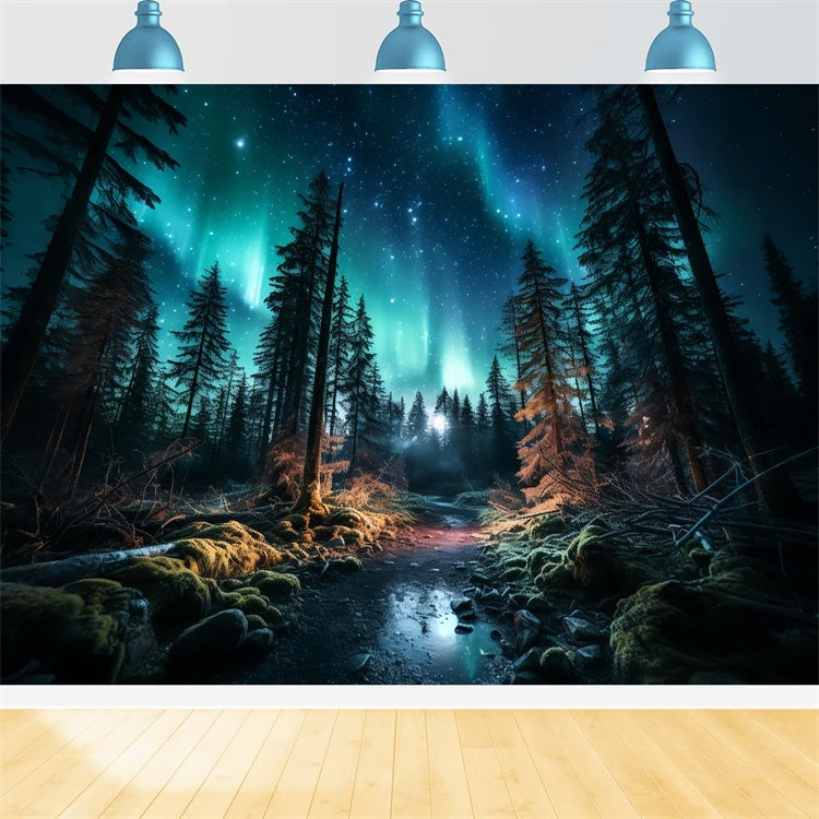 Haustier Backdrops Mystischer Wald Sternenhimmel Backdrop LXX1-274