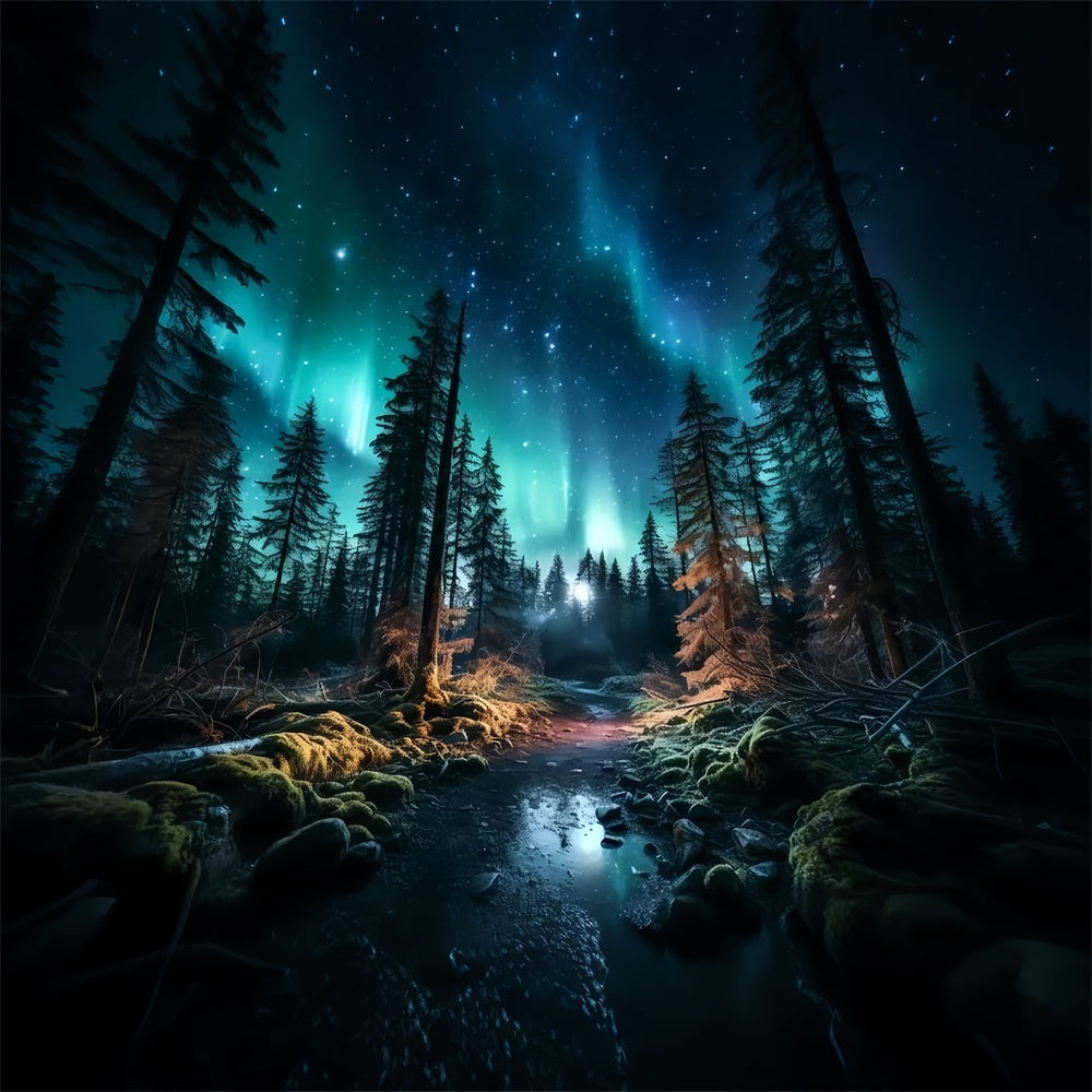 Haustier Backdrops Mystischer Wald Sternenhimmel Backdrop LXX1-274
