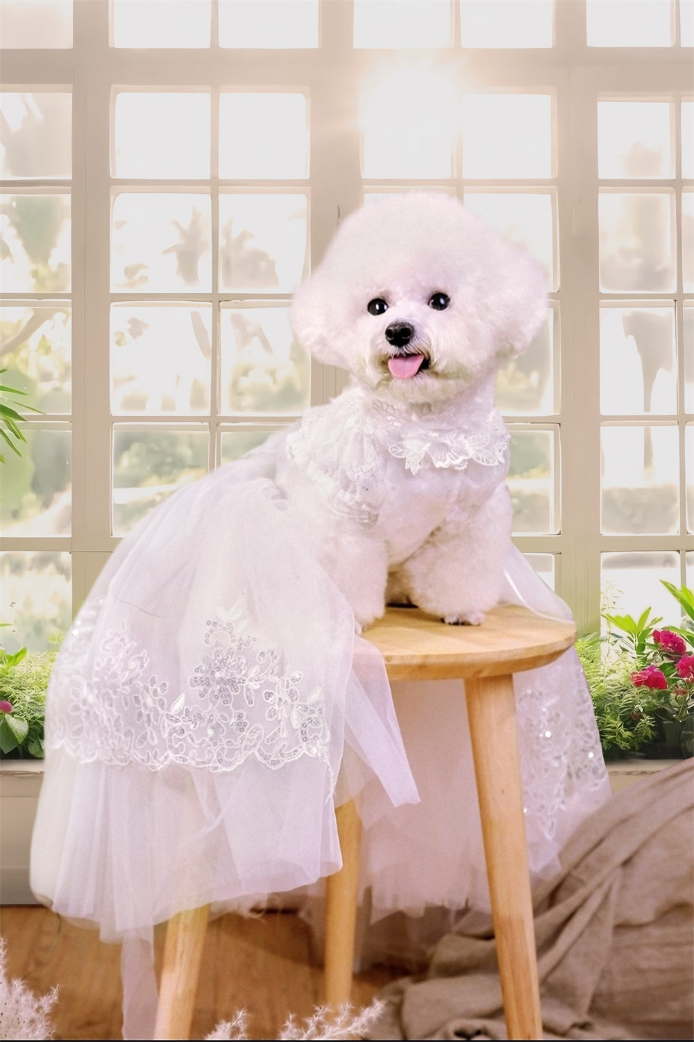 Fotohintergrund für Haustiere Botanische Blüten Fenster Fotohintergrund LXX1-282