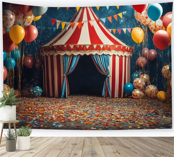 Pet Backdrops Karneval Zelt bunte Feier Hintergrund LXX1-292