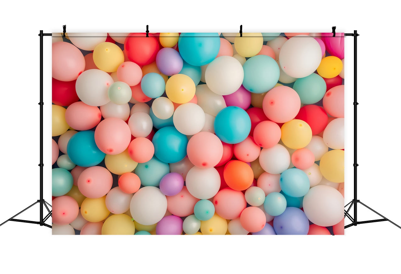 Backdrop Pet Pastell Party Ballon Cluster Backdrop LXX1-293