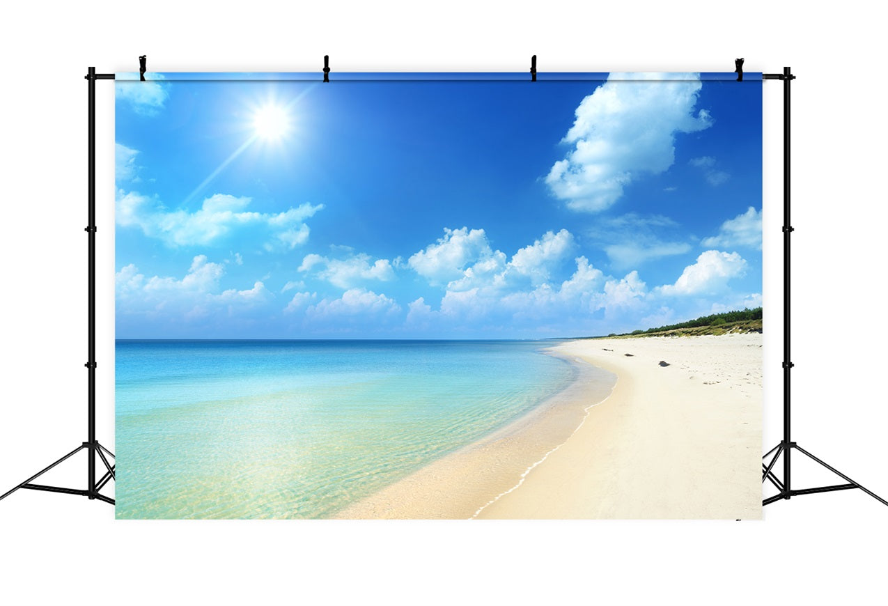 Fotografie Himmel Backdrop Golden Sands Serene Ocean Backdrop LXX1-313