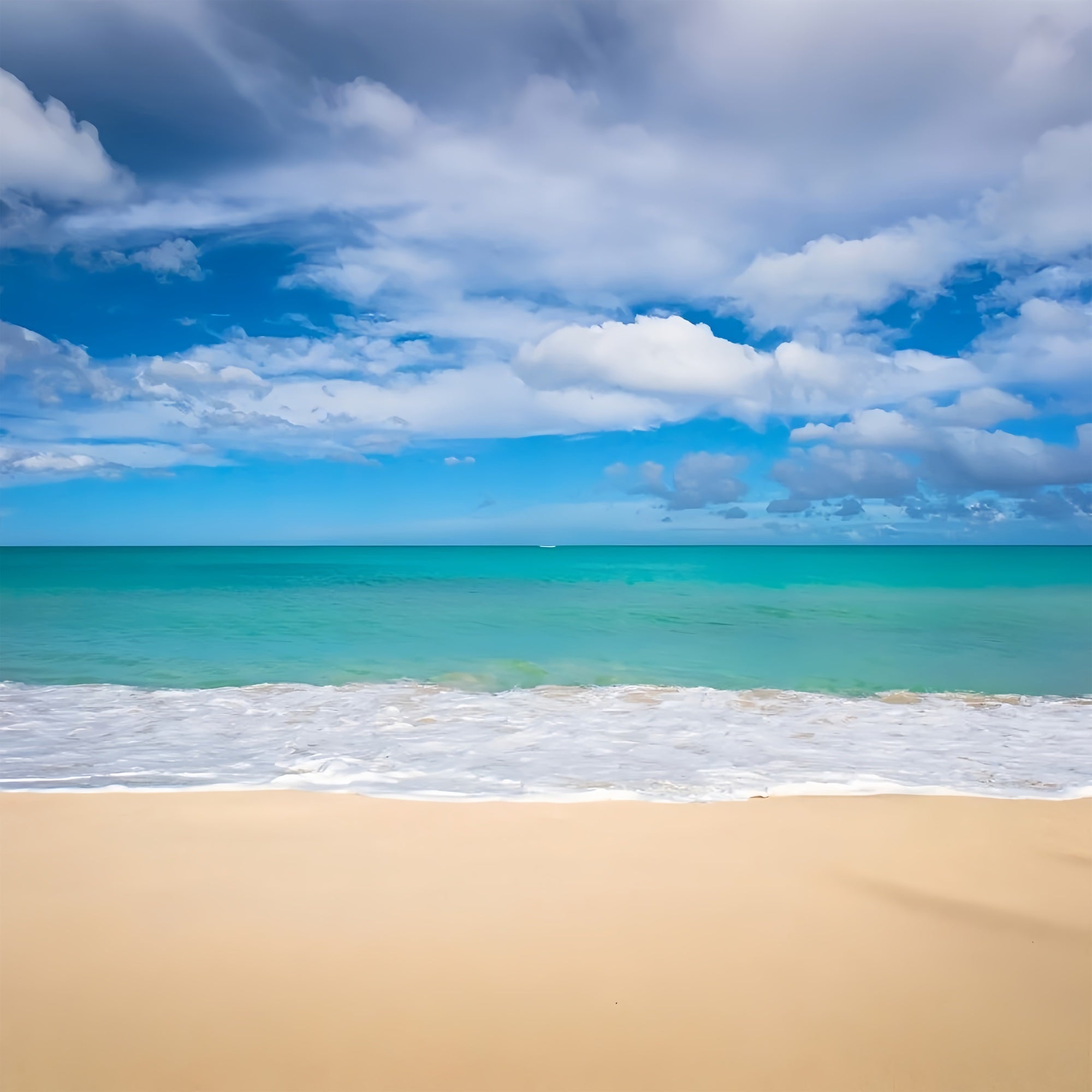Ozean Himmel Hintergrundkulisse Friedliche Uferlinie Blaues Wasser Hintergrundkulisse LXX1-316