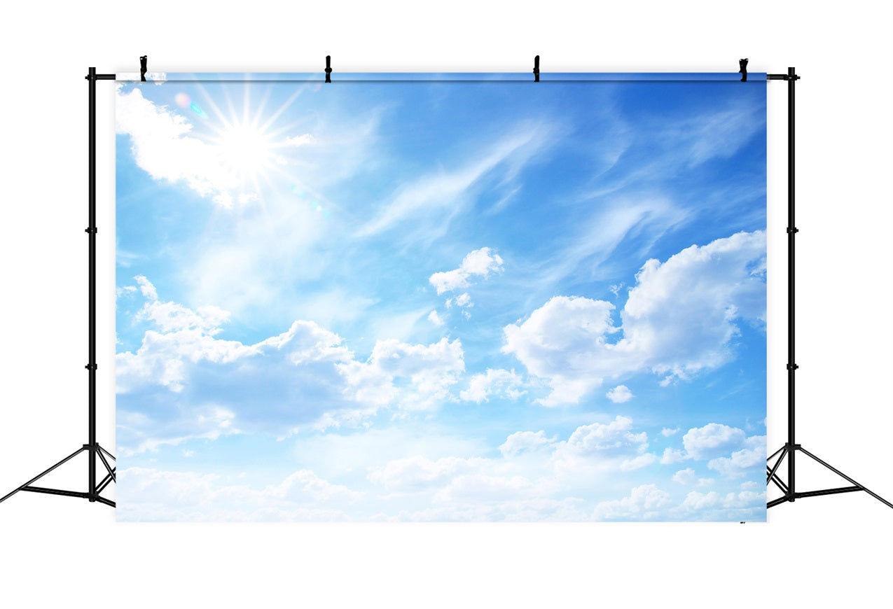 Himmel Backdrop Wolken Strahlender Sonnenschein Ruhiger Himmel Backdrop LXX1-318