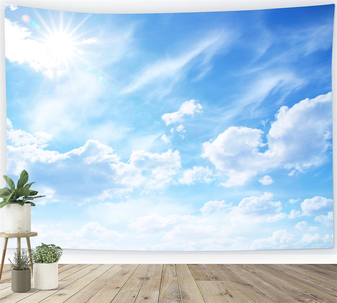 Himmel Backdrop Wolken Strahlender Sonnenschein Ruhiger Himmel Backdrop LXX1-318