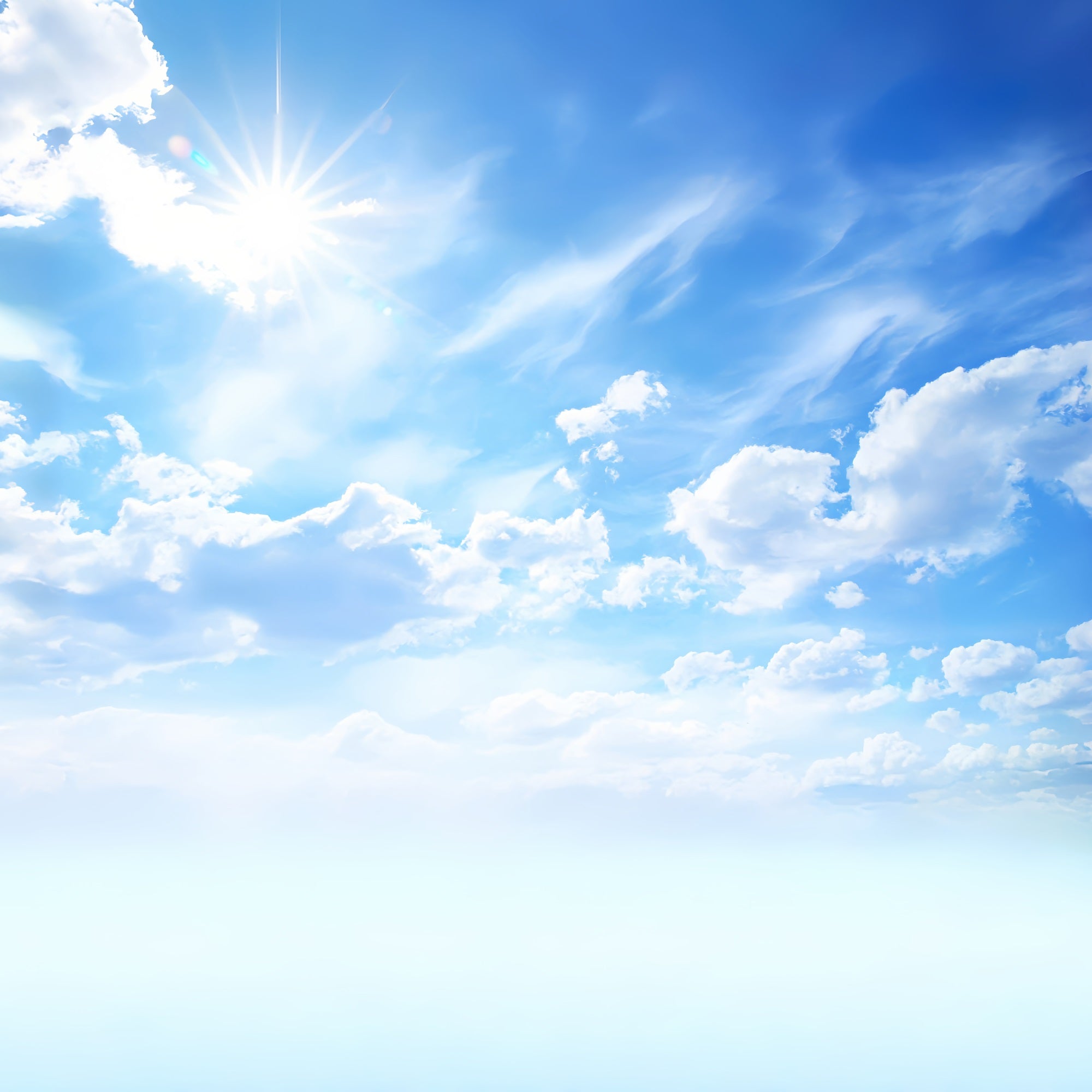 Himmel Backdrop Wolken Strahlender Sonnenschein Ruhiger Himmel Backdrop LXX1-318