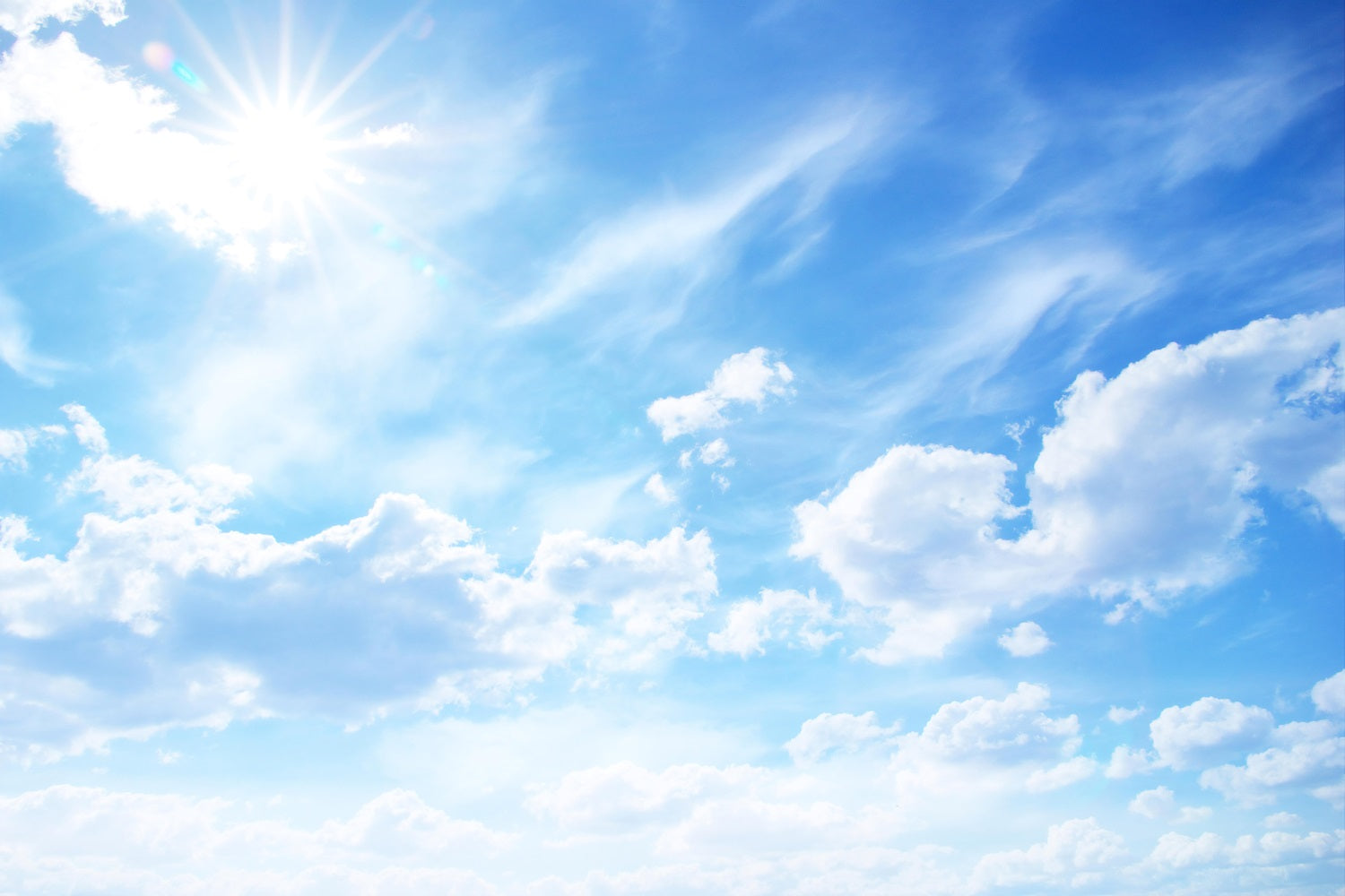 Himmel Backdrop Wolken Strahlender Sonnenschein Ruhiger Himmel Backdrop LXX1-318
