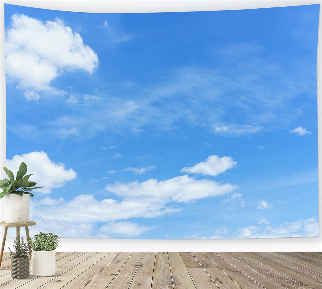 Fotografie Himmel Backdrop Blauer Himmel Schwebende Wolken Backdrop LXX1-319