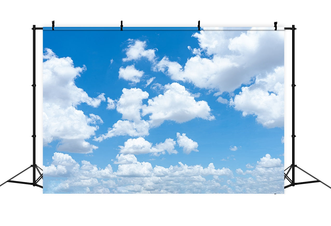 Wolken Fotohintergrund Ausgedehnter Himmel Puffy Clouds Backdrop LXX1-320