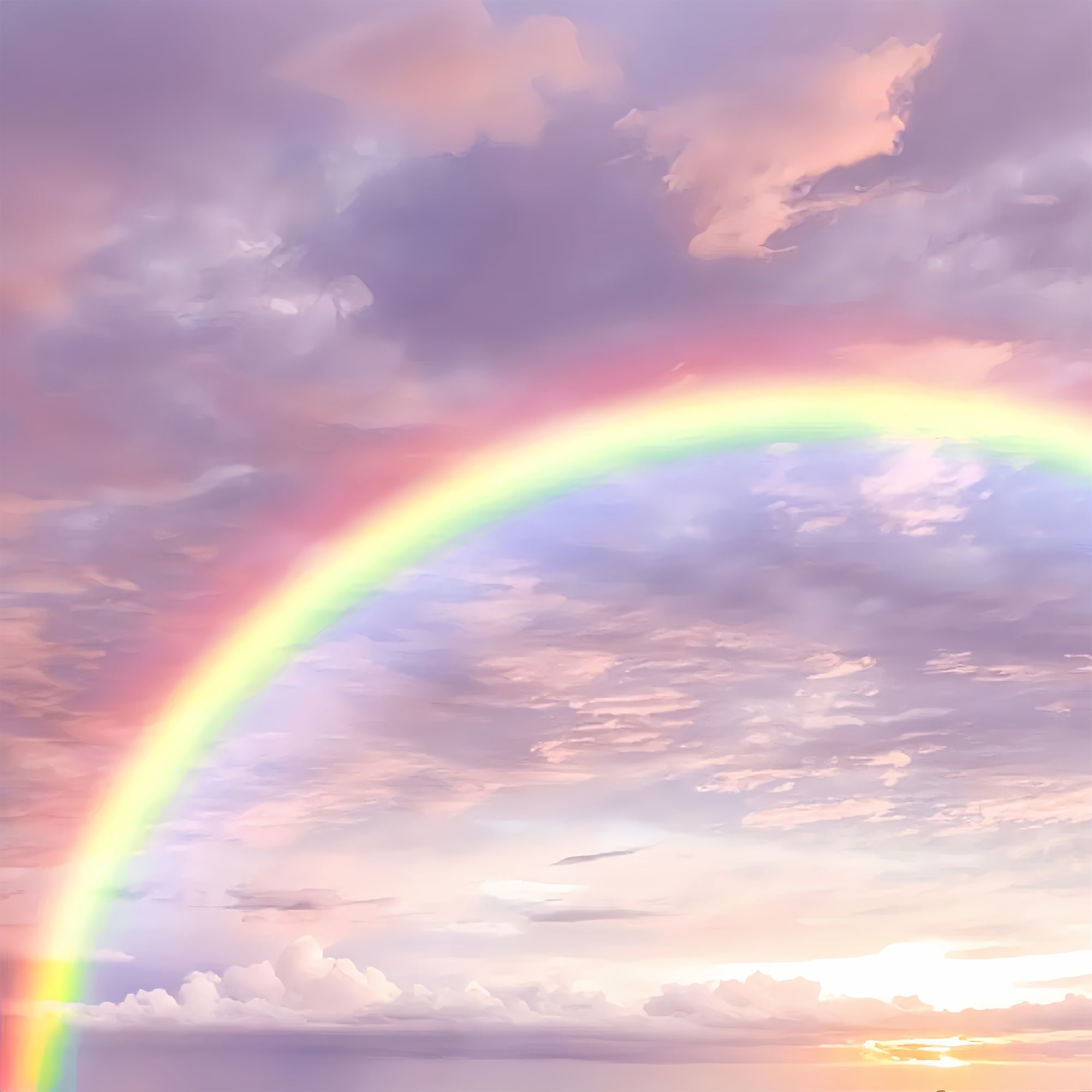 Himmel Backdrops Romantisch Regenbogen Pastell Wolken Backdrop LXX1-328