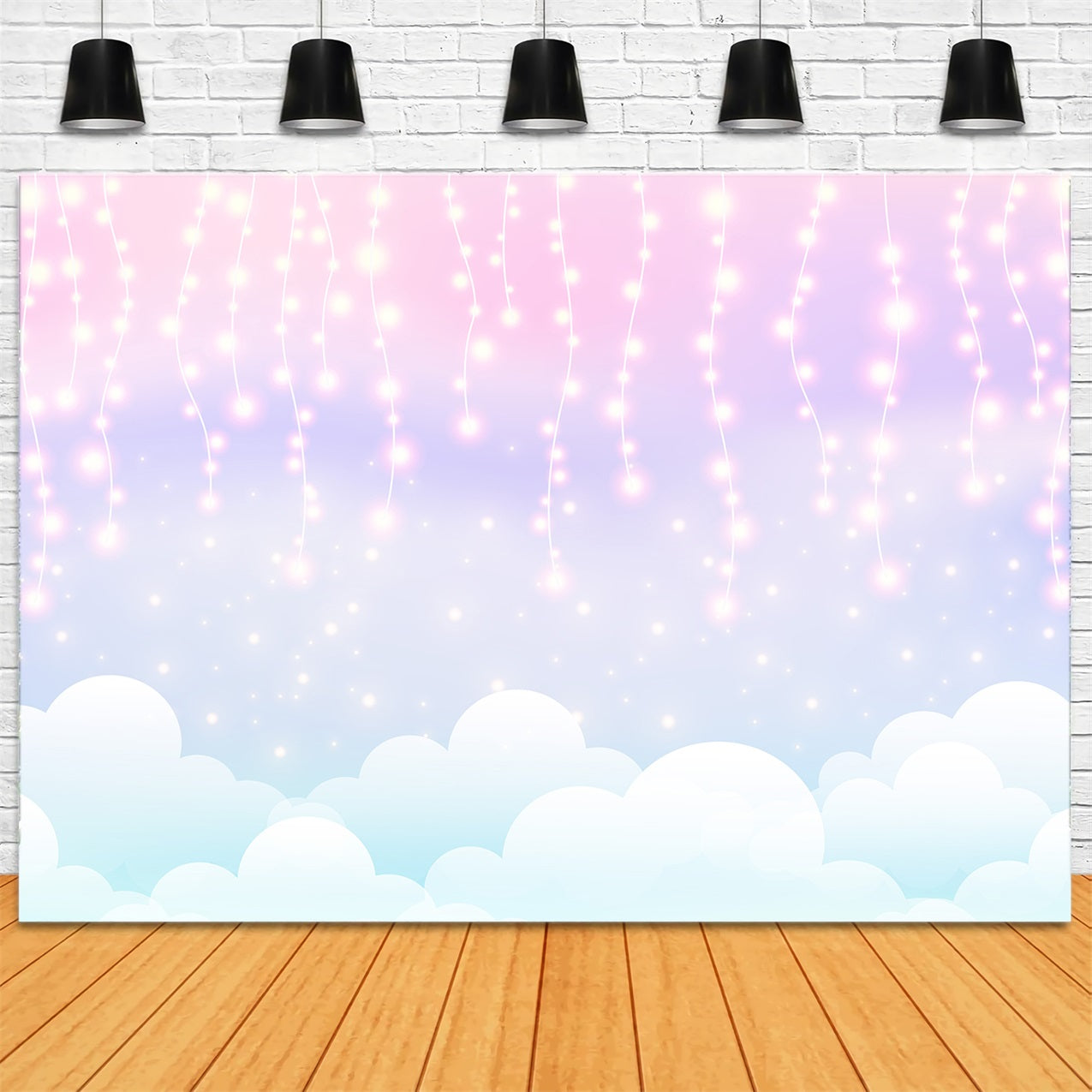 Himmel Wolken Backdrop Magische Lichterkette Backdrop LXX1-330