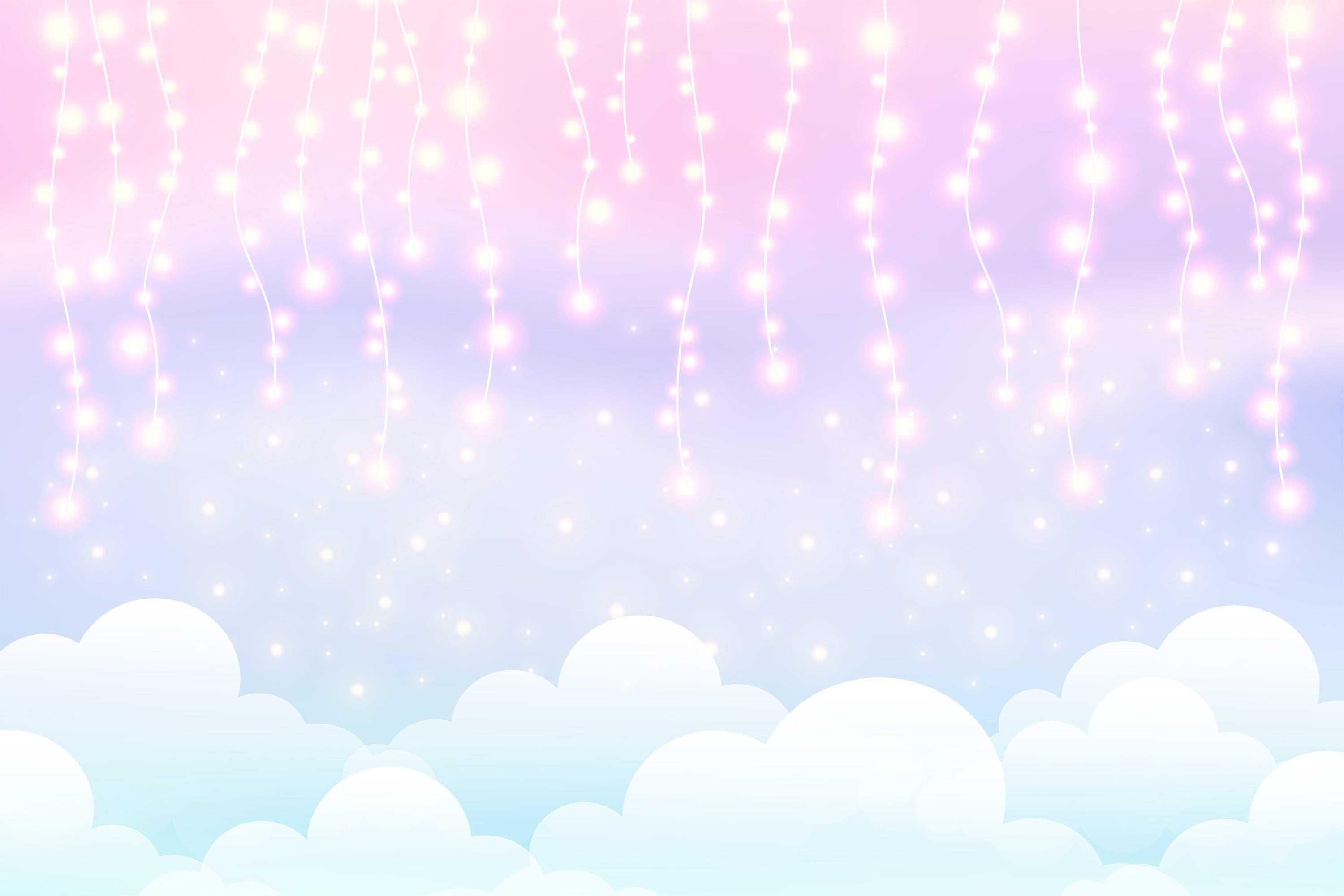 Himmel Wolken Backdrop Magische Lichterkette Backdrop LXX1-330