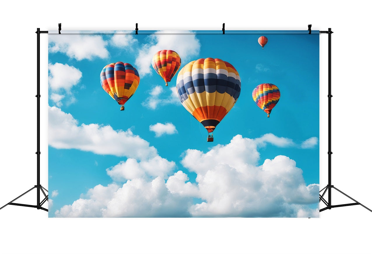 Wolken Backdrop Bunte Abenteuer Himmel Ballon Backdrop LXX1-331