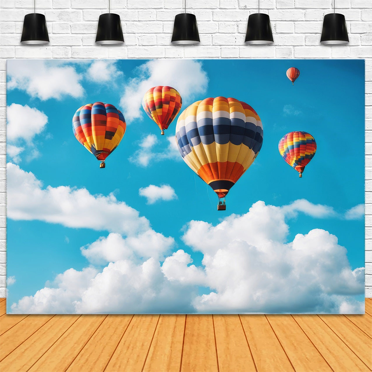 Wolken Backdrop Bunte Abenteuer Himmel Ballon Backdrop LXX1-331