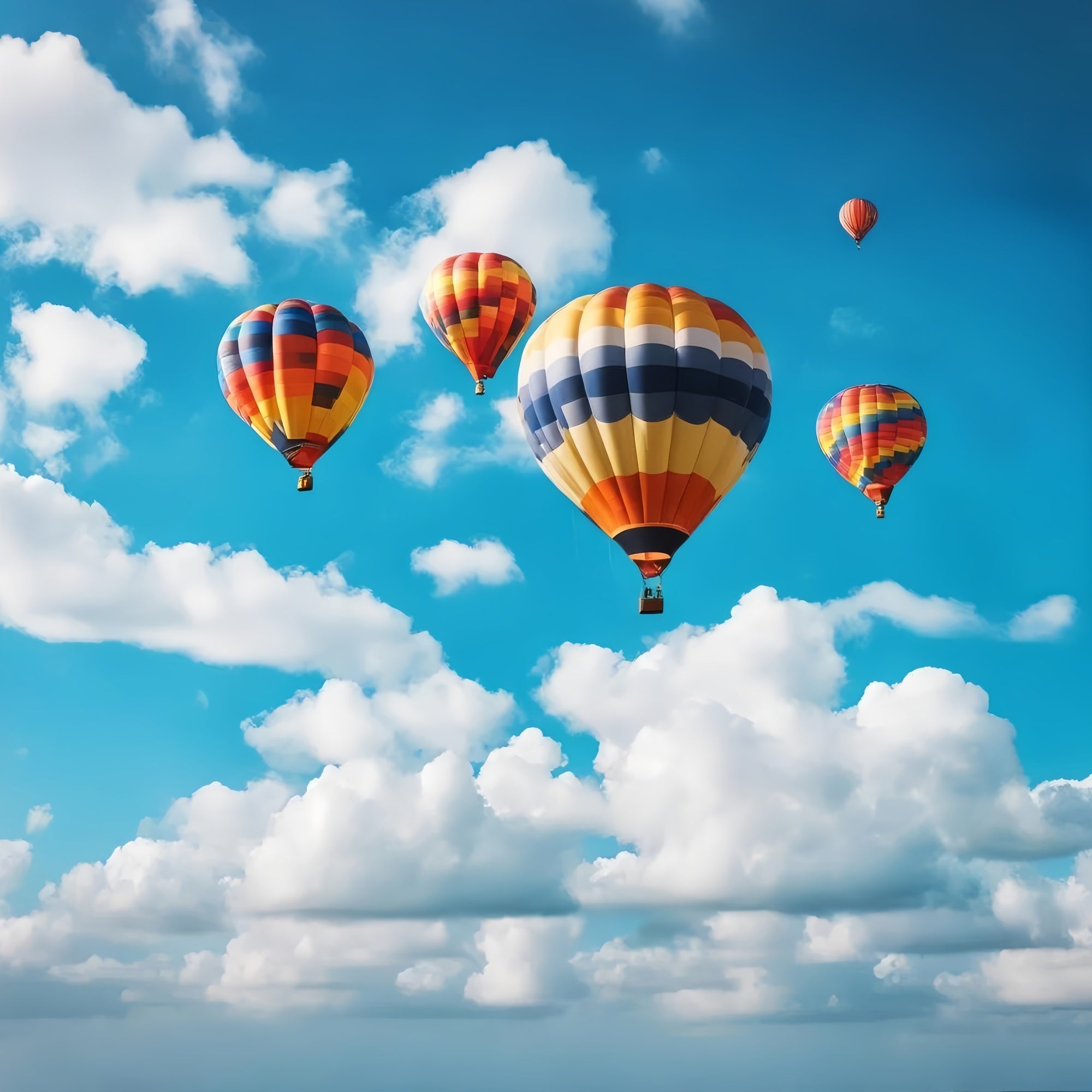 Wolken Backdrop Bunte Abenteuer Himmel Ballon Backdrop LXX1-331