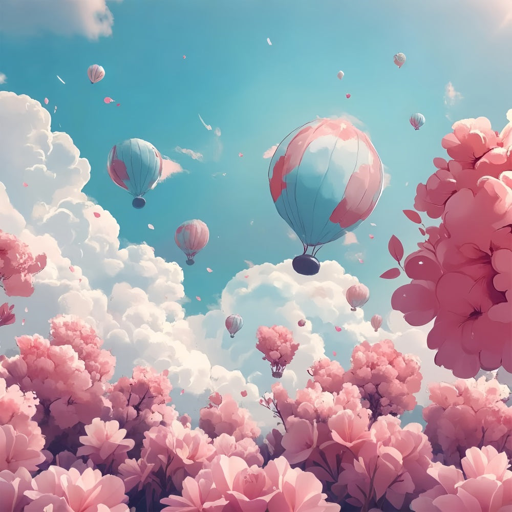 Wolken Backdrop Kirschblüte Himmelsballon Backdrop LXX1-332
