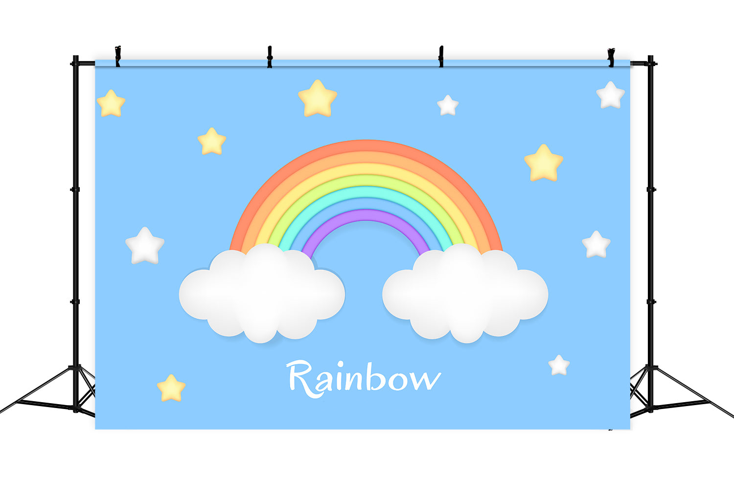 Himmel Wolke Backdrop Regenbogen Sterne Dekor Backdrop LXX1-338