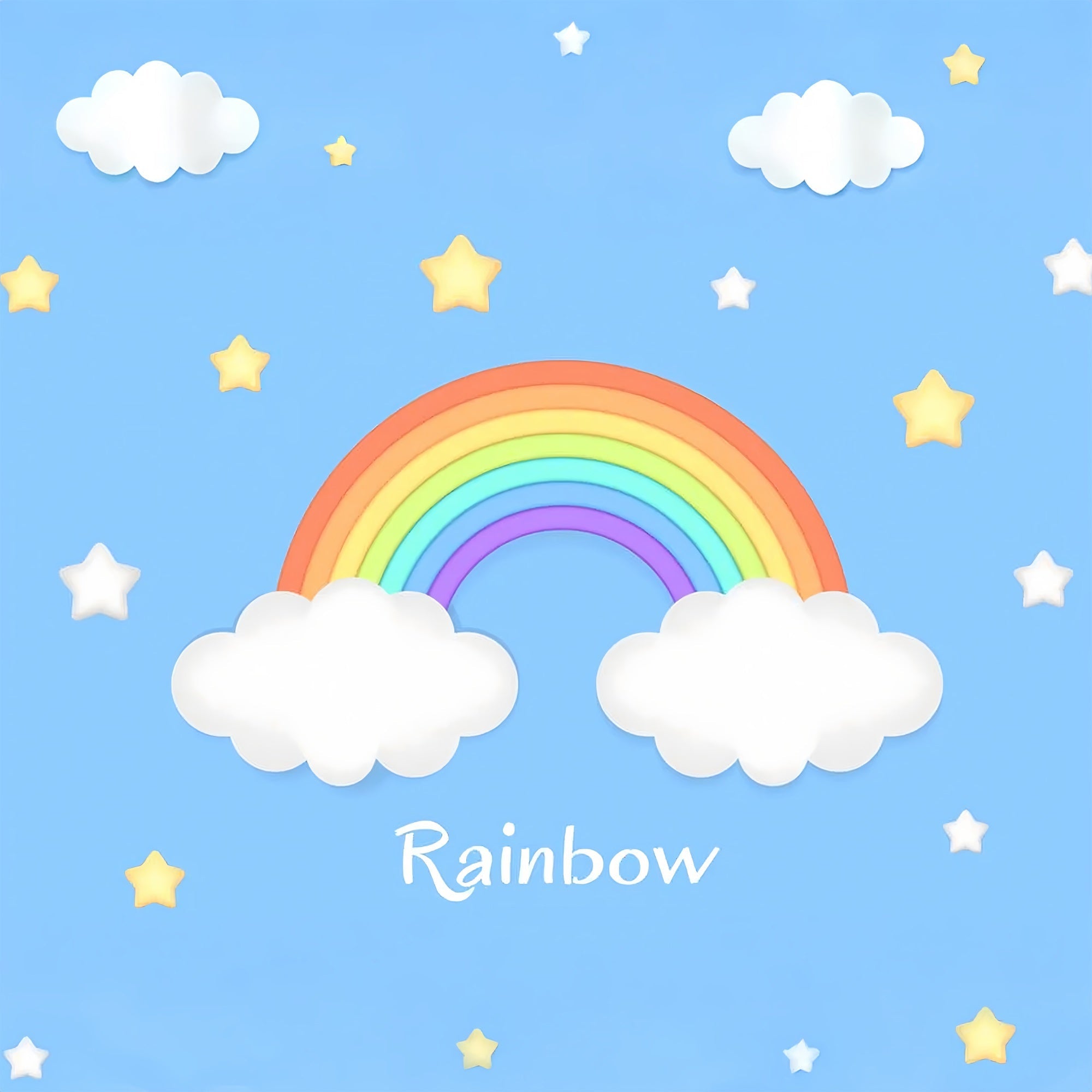 Himmel Wolke Backdrop Regenbogen Sterne Dekor Backdrop LXX1-338