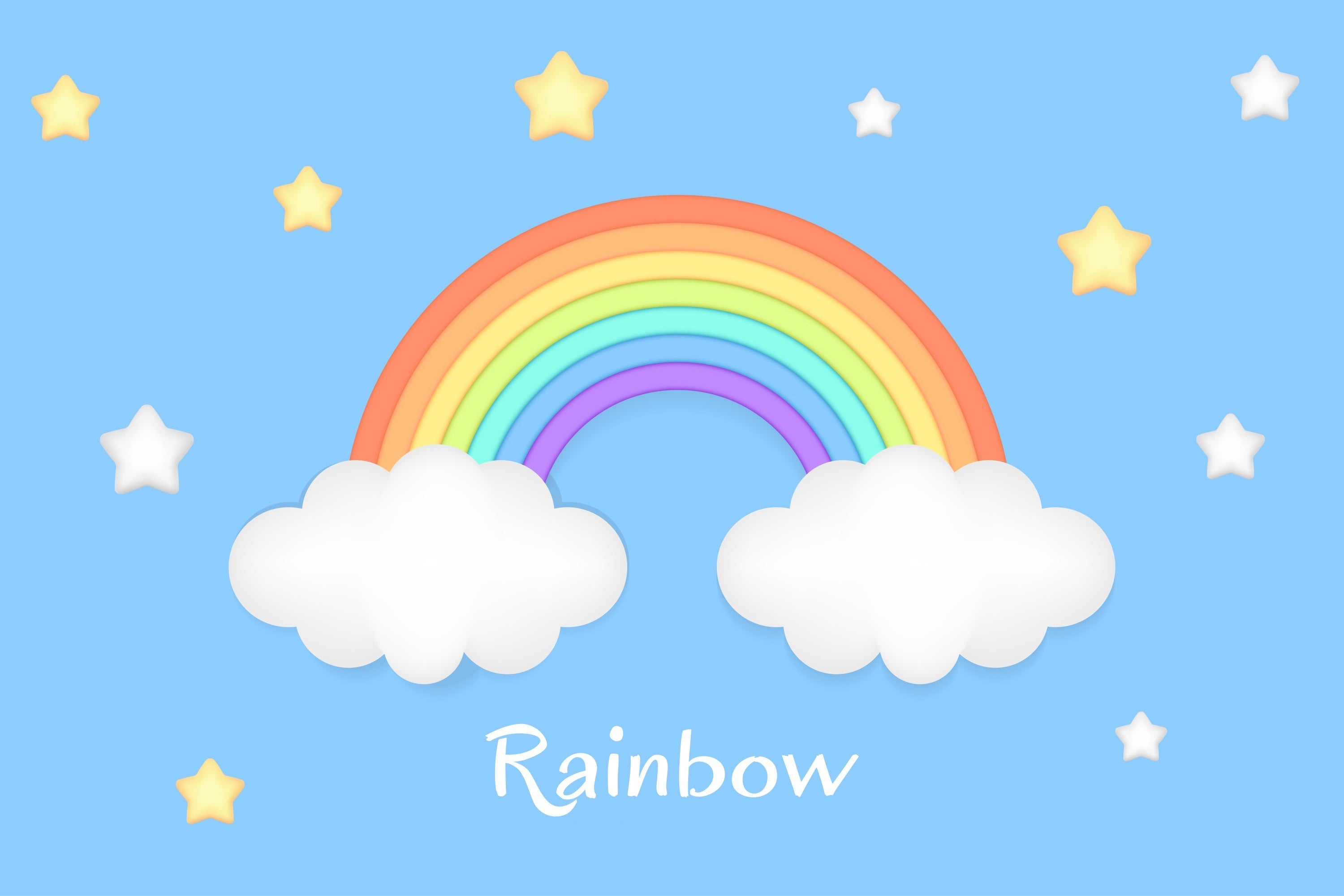 Himmel Wolke Backdrop Regenbogen Sterne Dekor Backdrop LXX1-338