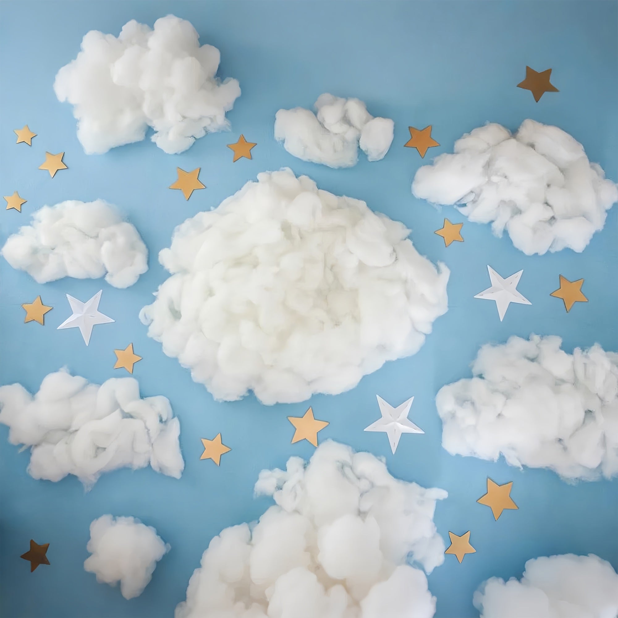 Blauer Himmel Backdrops Sternenwolken aus Baumwolle Backdrop LXX1-342