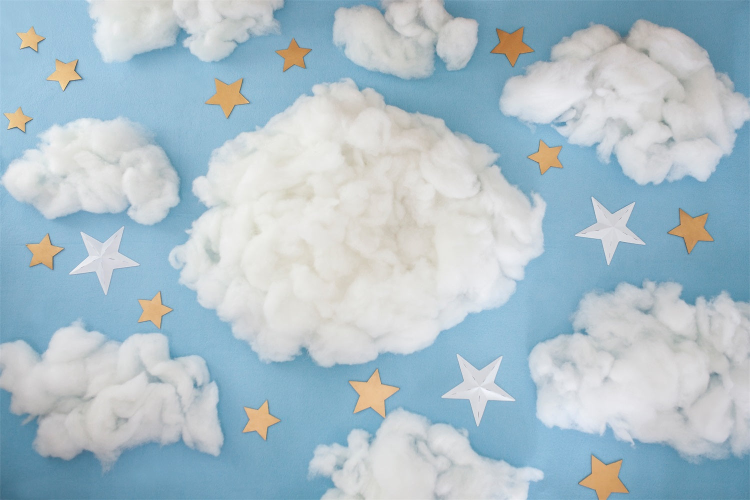 Blauer Himmel Backdrops Sternenwolken aus Baumwolle Backdrop LXX1-342