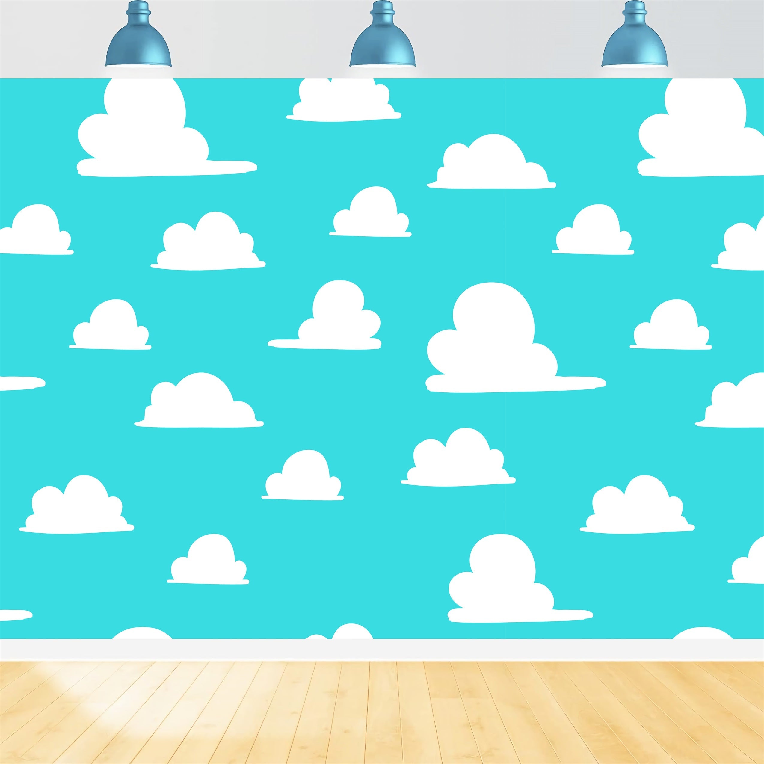 Blauer Himmel Backdrop Cartoon Weiße Wolke Backdrop LXX1-346