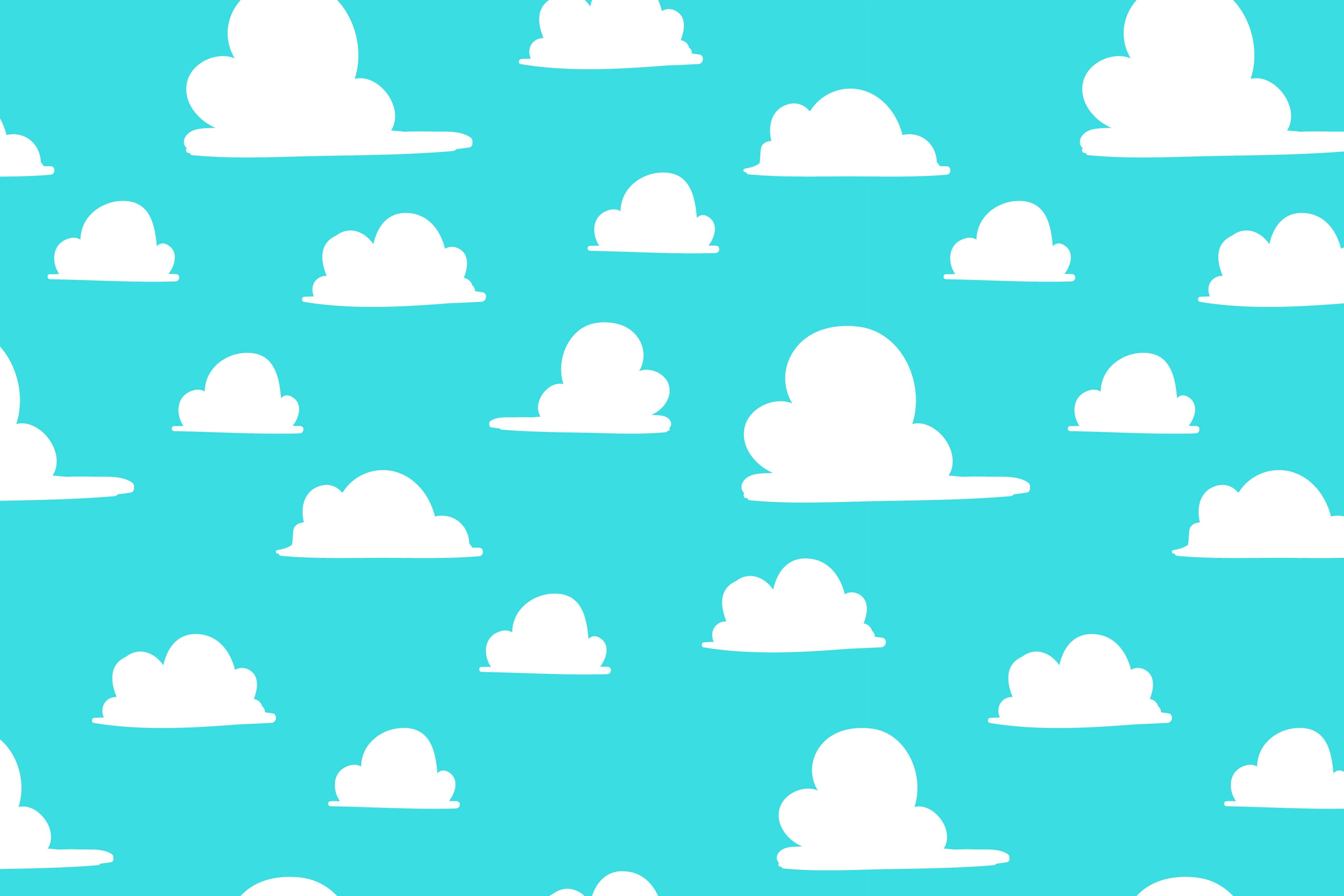 Blauer Himmel Backdrop Cartoon Weiße Wolke Backdrop LXX1-346