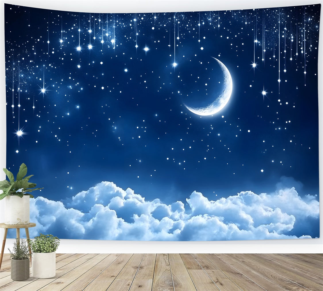 Himmel Fotohintergrund Glitzernde Mondwolken Hintergrund LXX1-353