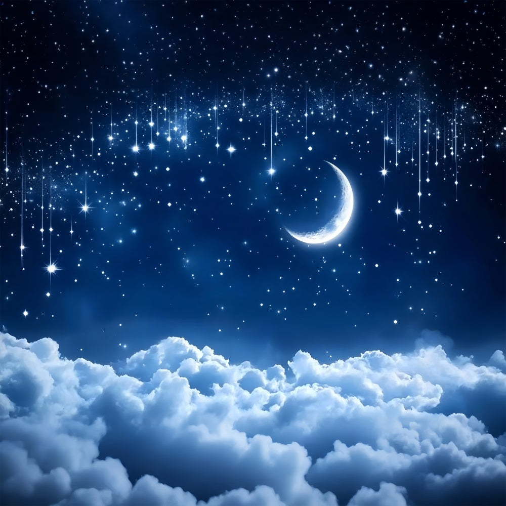 Himmel Fotohintergrund Glitzernde Mondwolken Hintergrund LXX1-353
