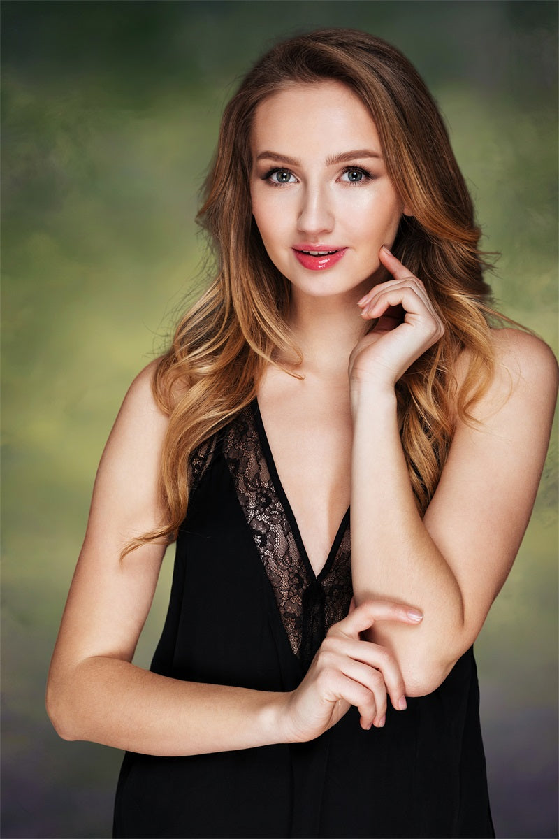 Abstrakte Fotografie Backdrop Deep Green Foggy Backdrop LXX1-396