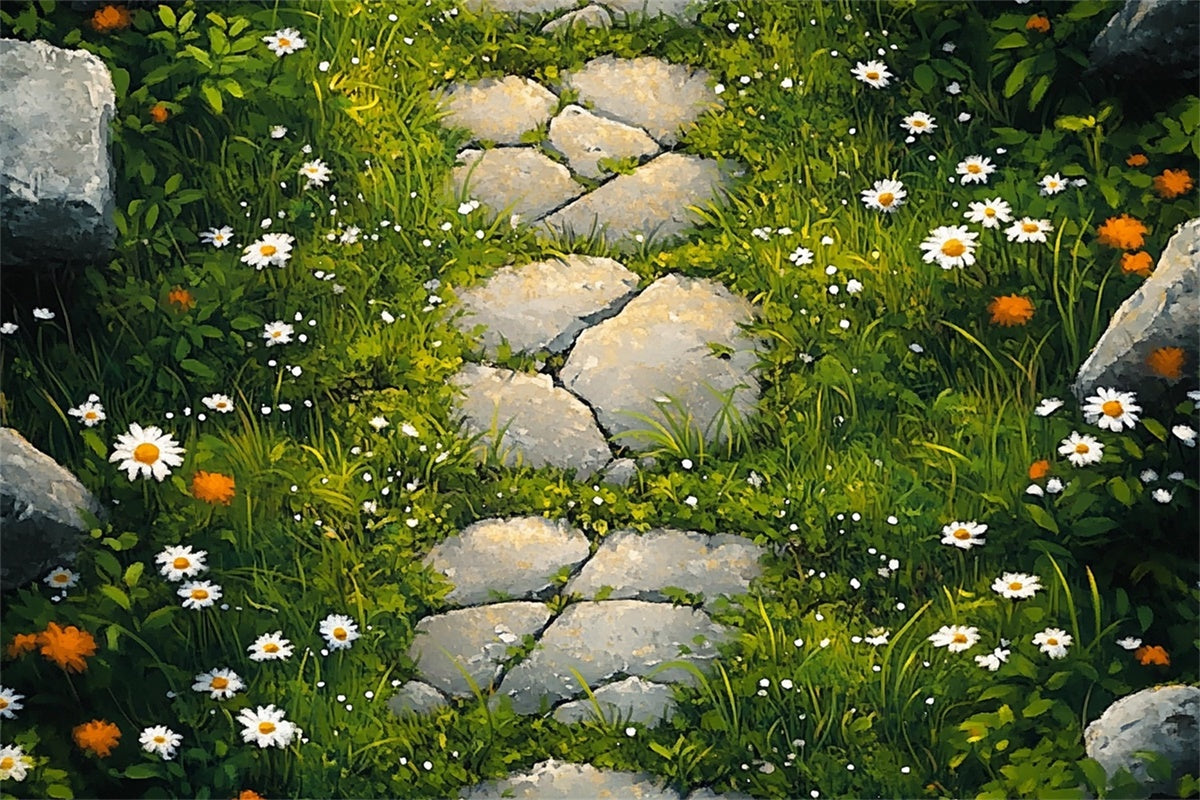 Floor Backdrops Wildblumen Kieselweg Floor Backdrop LXX2-231