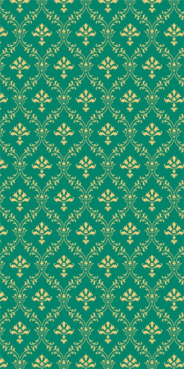 Damast Backdrop Smaragd Damast Vintage Floral Sweep Backdrop LXX2-287