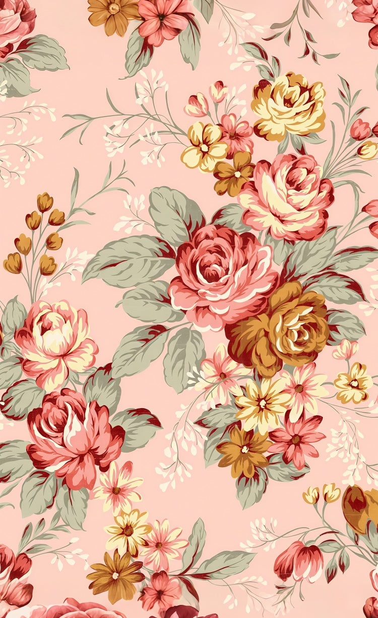 Blumen Fotohintergrund Pastell Floral Vintage Rosa Sweep Hintergrund LXX2-293